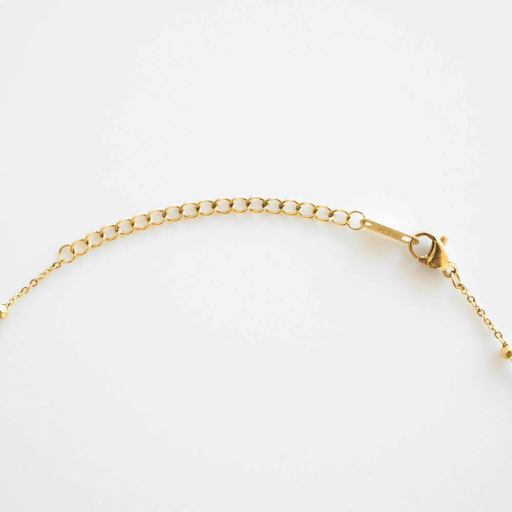 N077 stainless random ball necklace