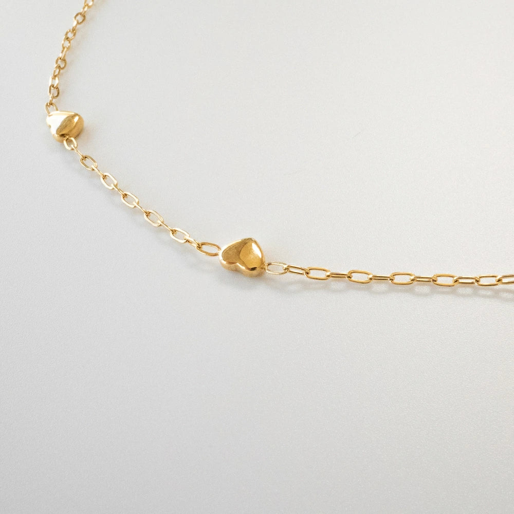 N013 stainless heart necklace
