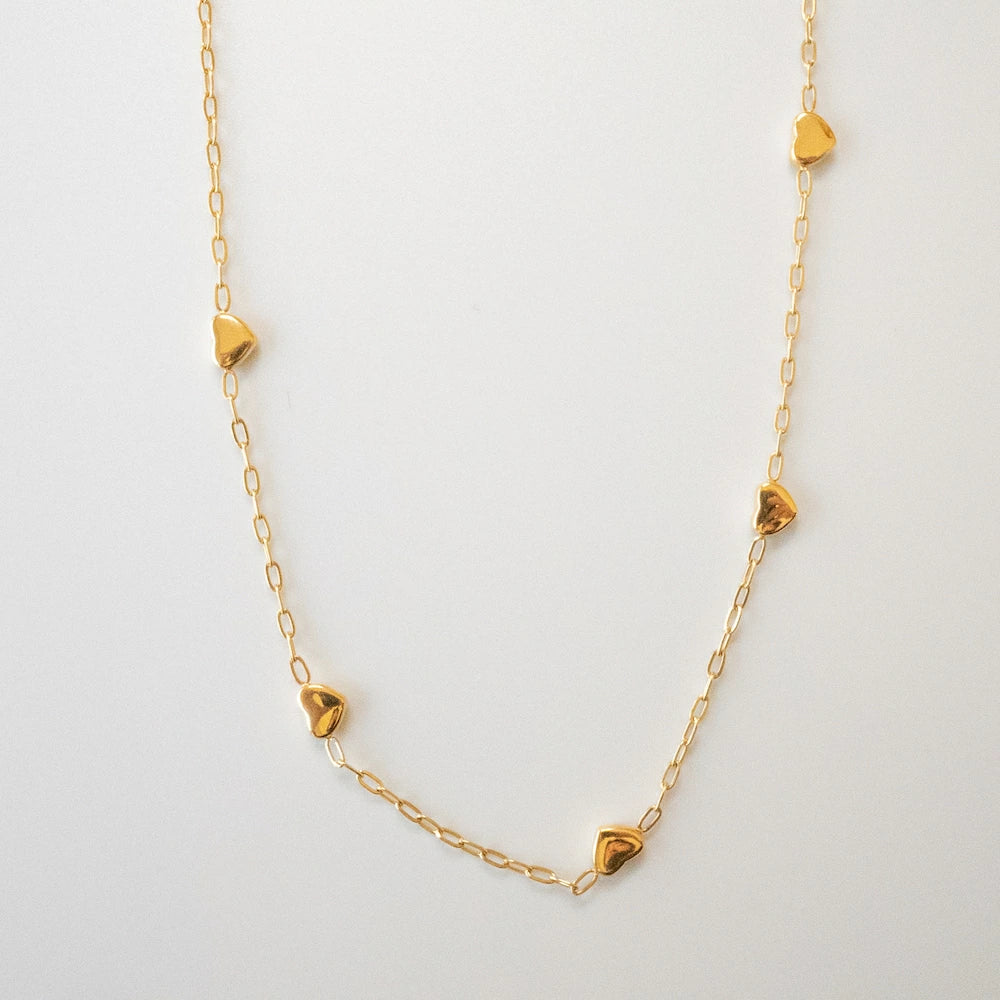 N013 stainless heart necklace