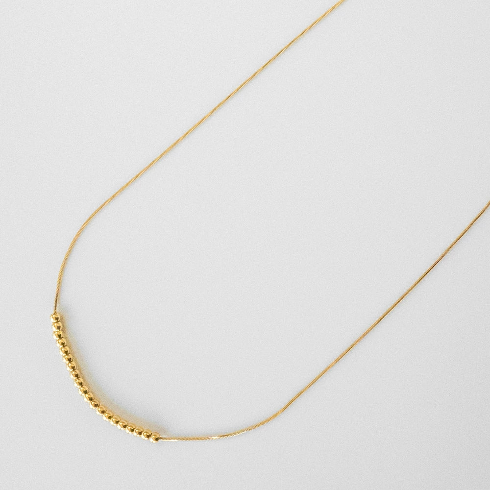 N026 stainless ball necklace