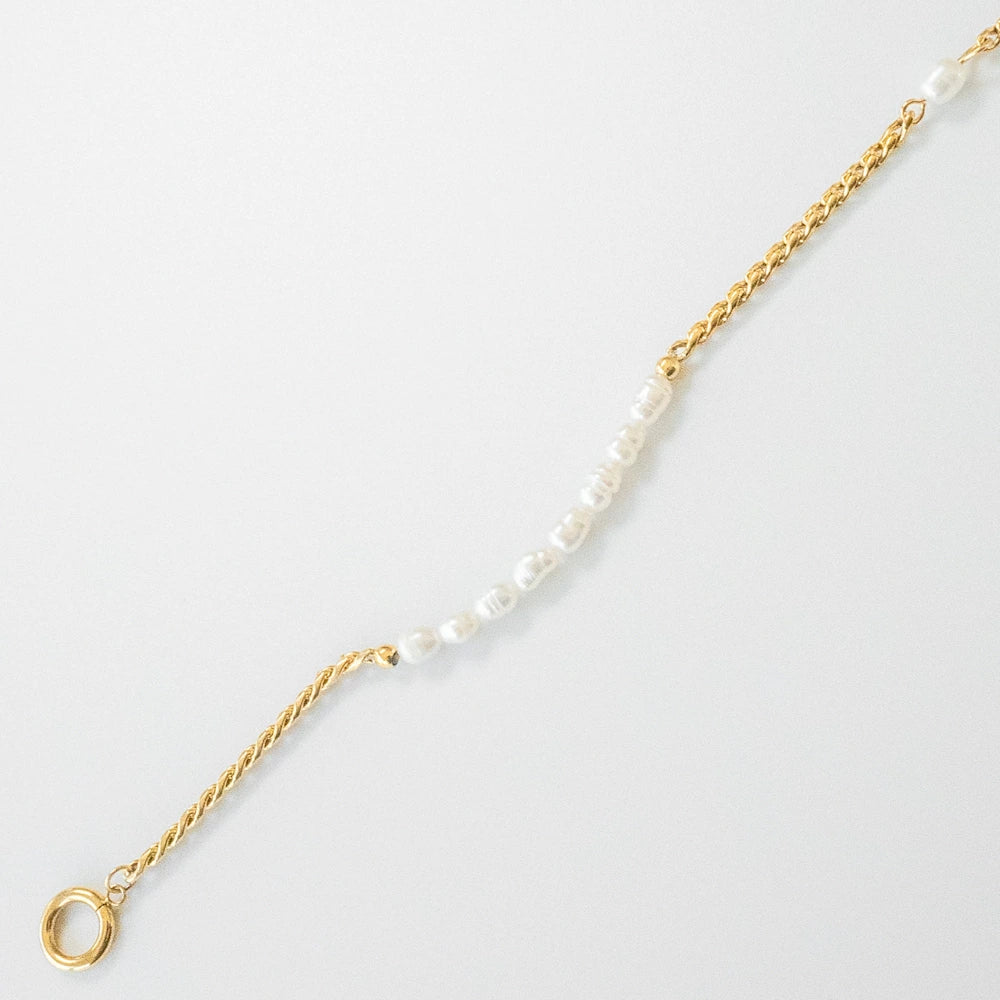 N096 stainless pearl mantel bracelet