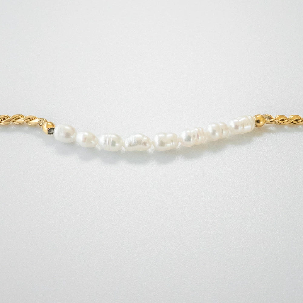 N096 stainless pearl mantel bracelet