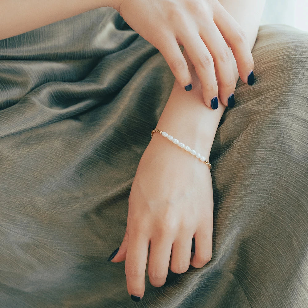 N096 stainless pearl mantel bracelet