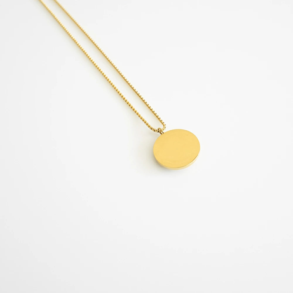 N110 stainless moon pendant