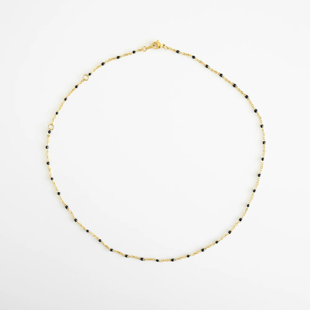 N109 stainless black THUBUTHUBU chain necklace