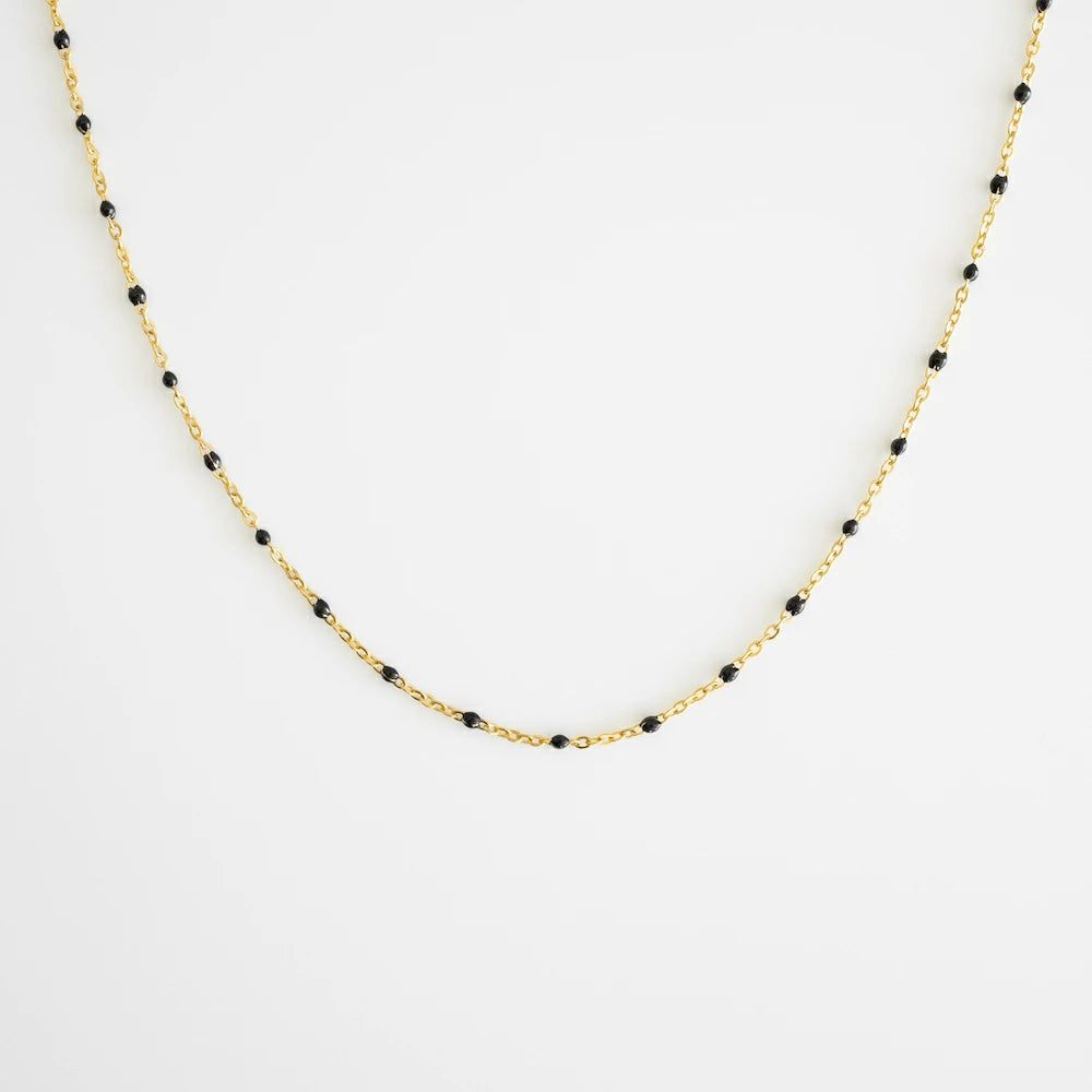 N109 stainless black THUBUTHUBU chain necklace