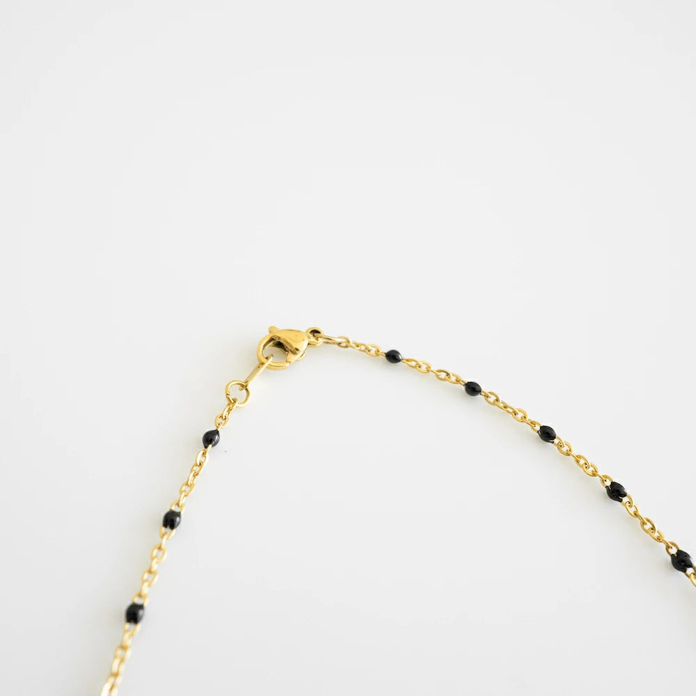 N109 stainless black THUBUTHUBU chain necklace