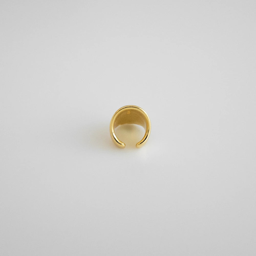 C076 silver925 shield earcuff