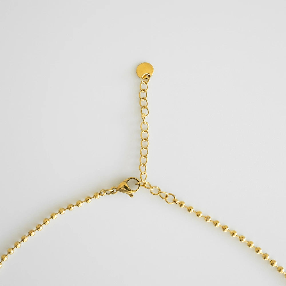 N120 stainless flower necklace