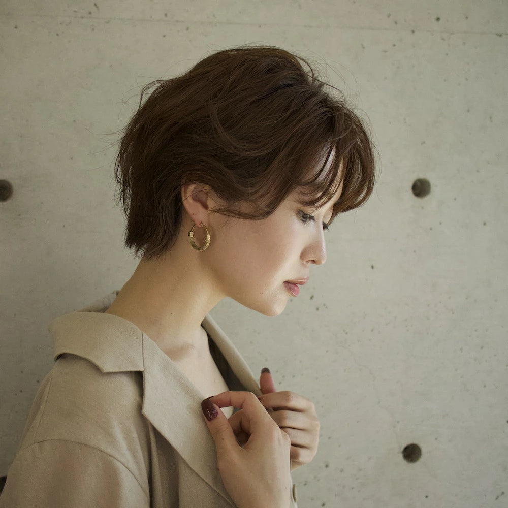 P071 stainless antique style hoop pierce