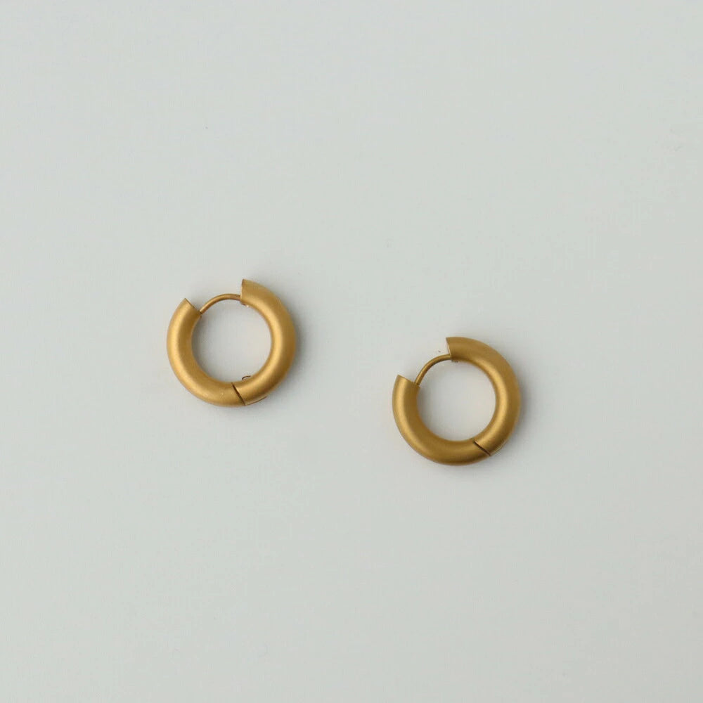 P315 stainless matte gold hoop pierce