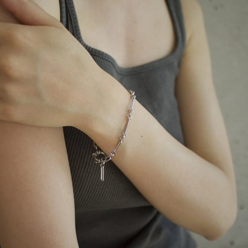 N138 stainless slim chain adjust free bracelet