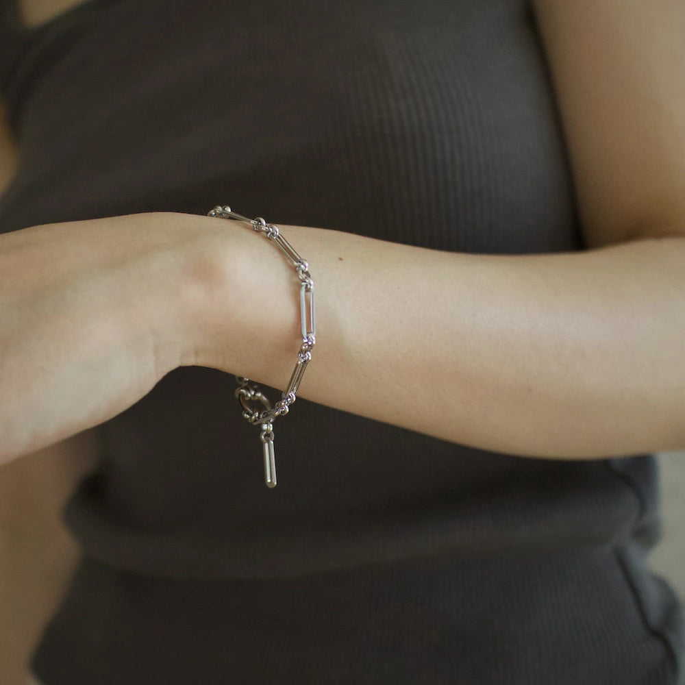 N138 stainless slim chain adjust free bracelet