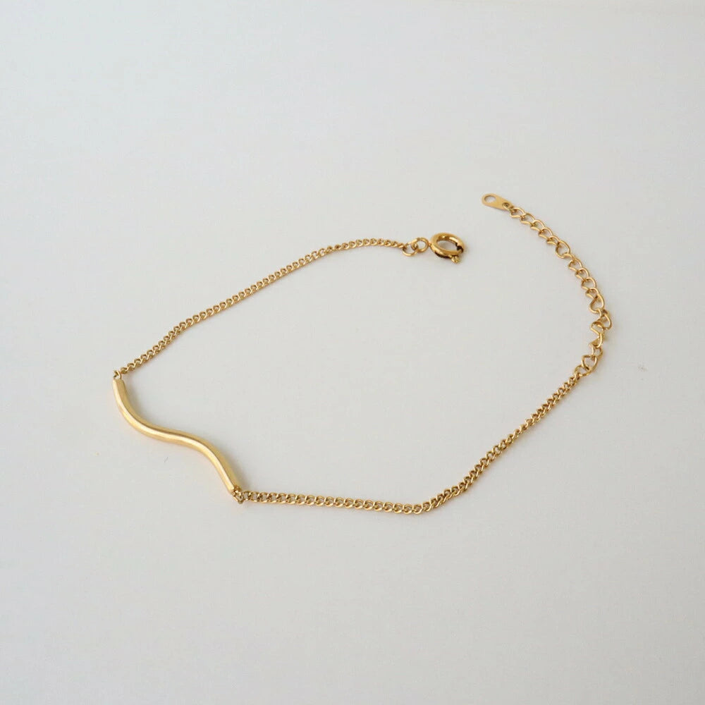 N143 stainless wave bracelet