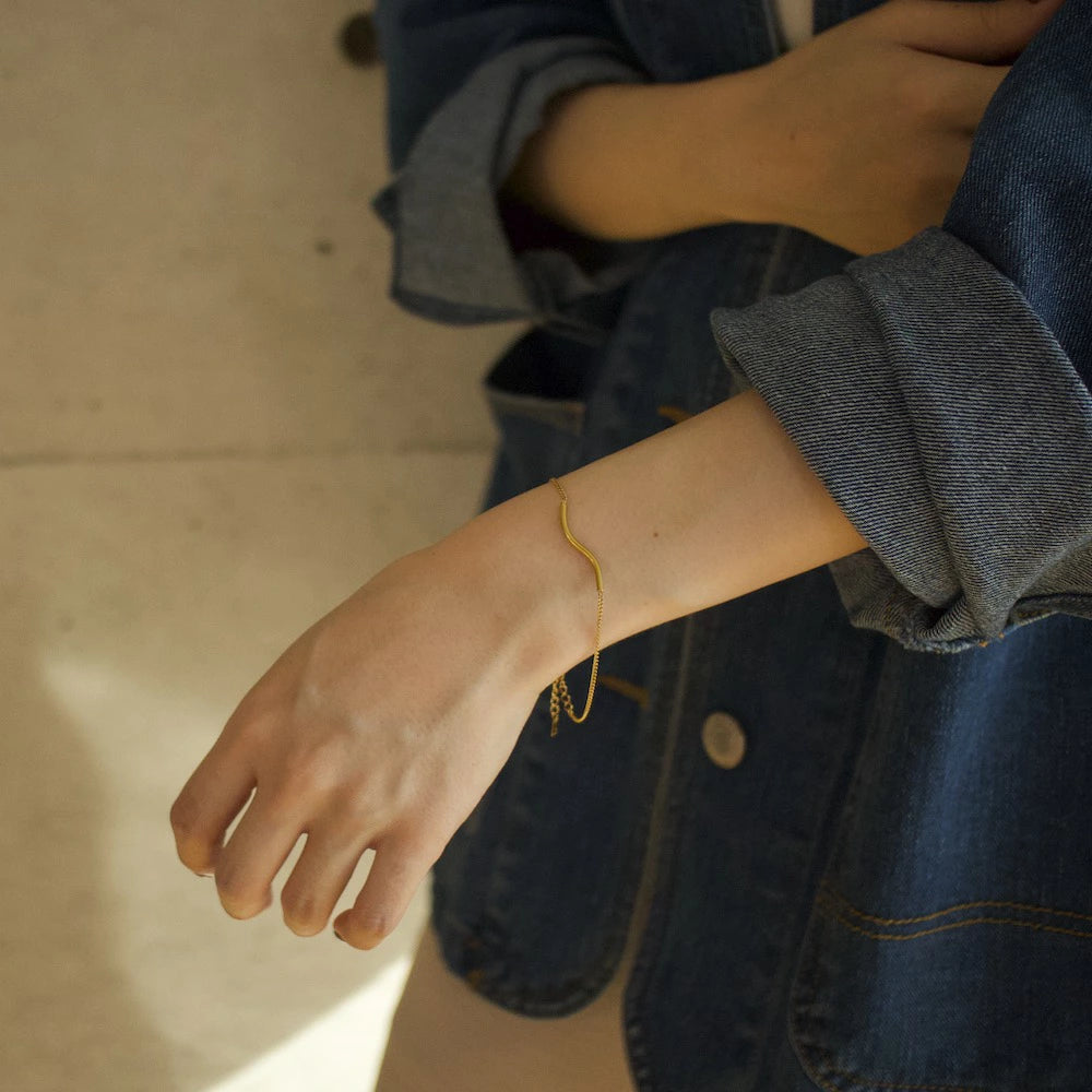 N143 stainless wave bracelet