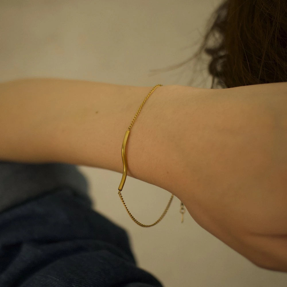 N143 stainless wave bracelet