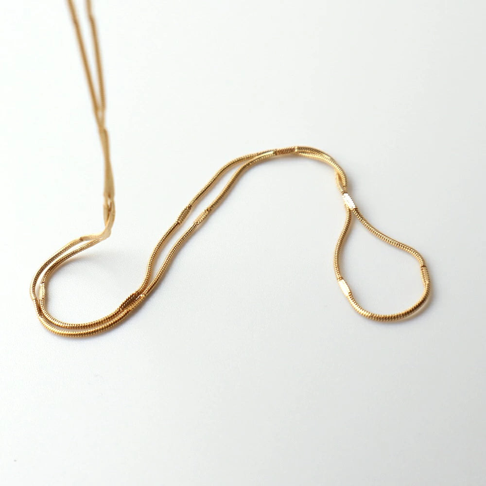 N135 stainless press snake chain necklace