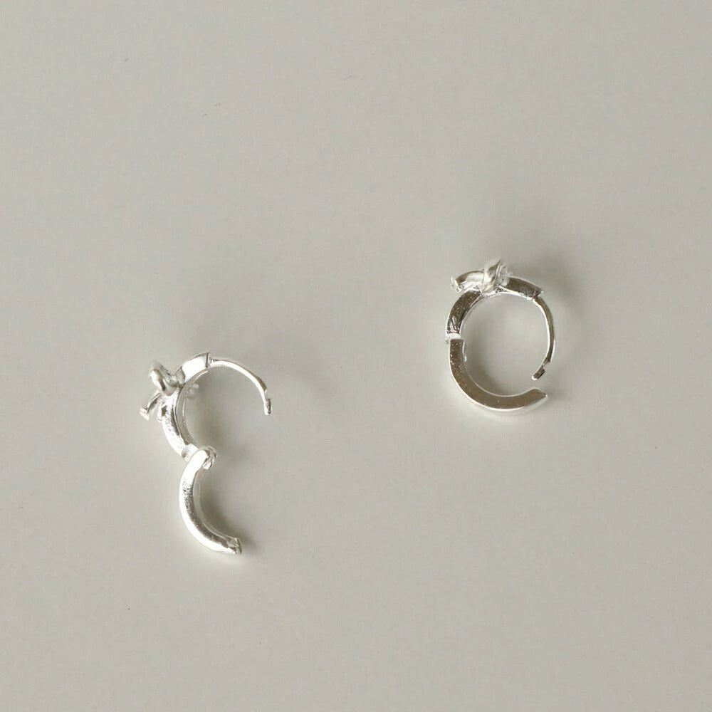 P343 silver925 silver ribbon minimum hoop pierce