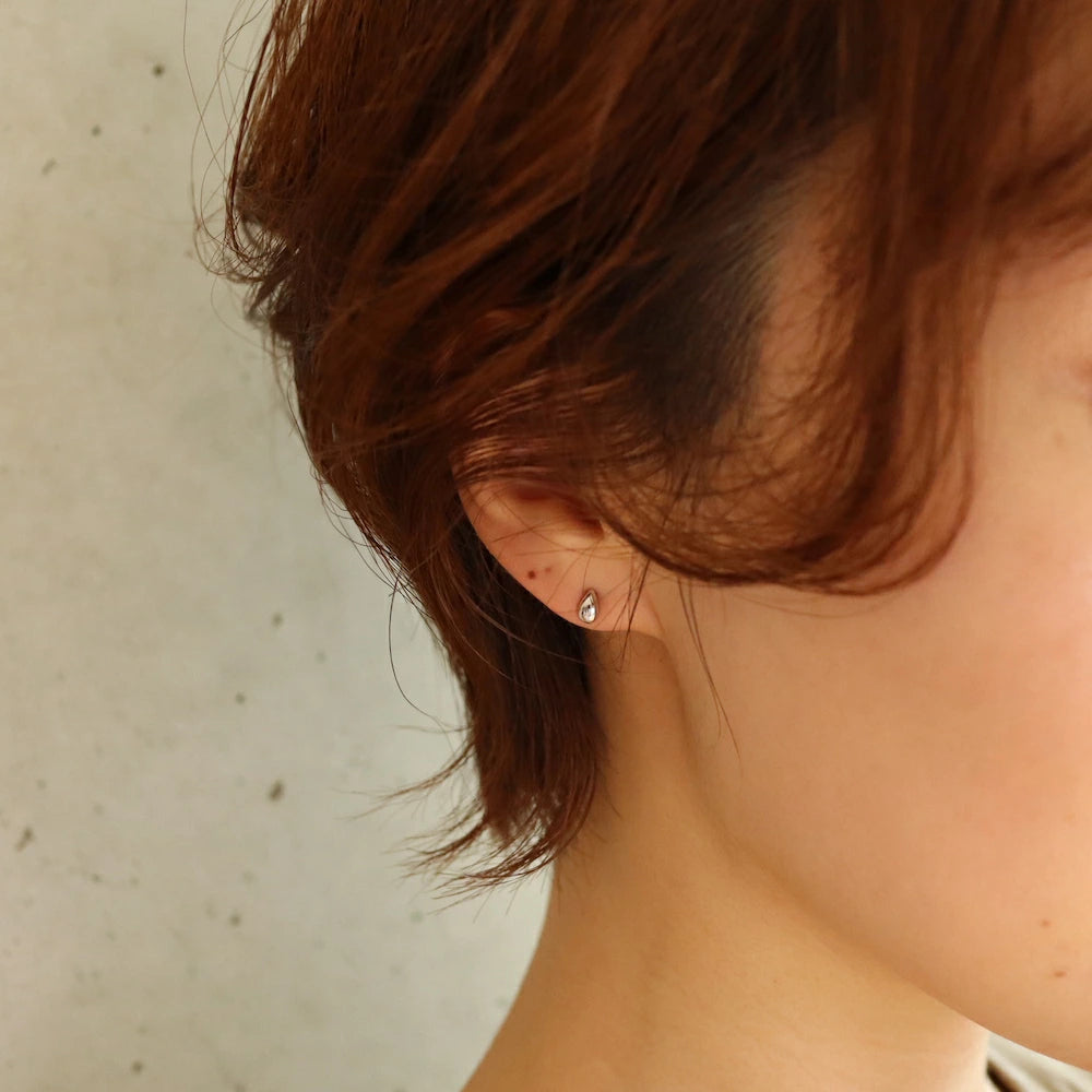 P344 silver925 asymmetry drop minimum pierce