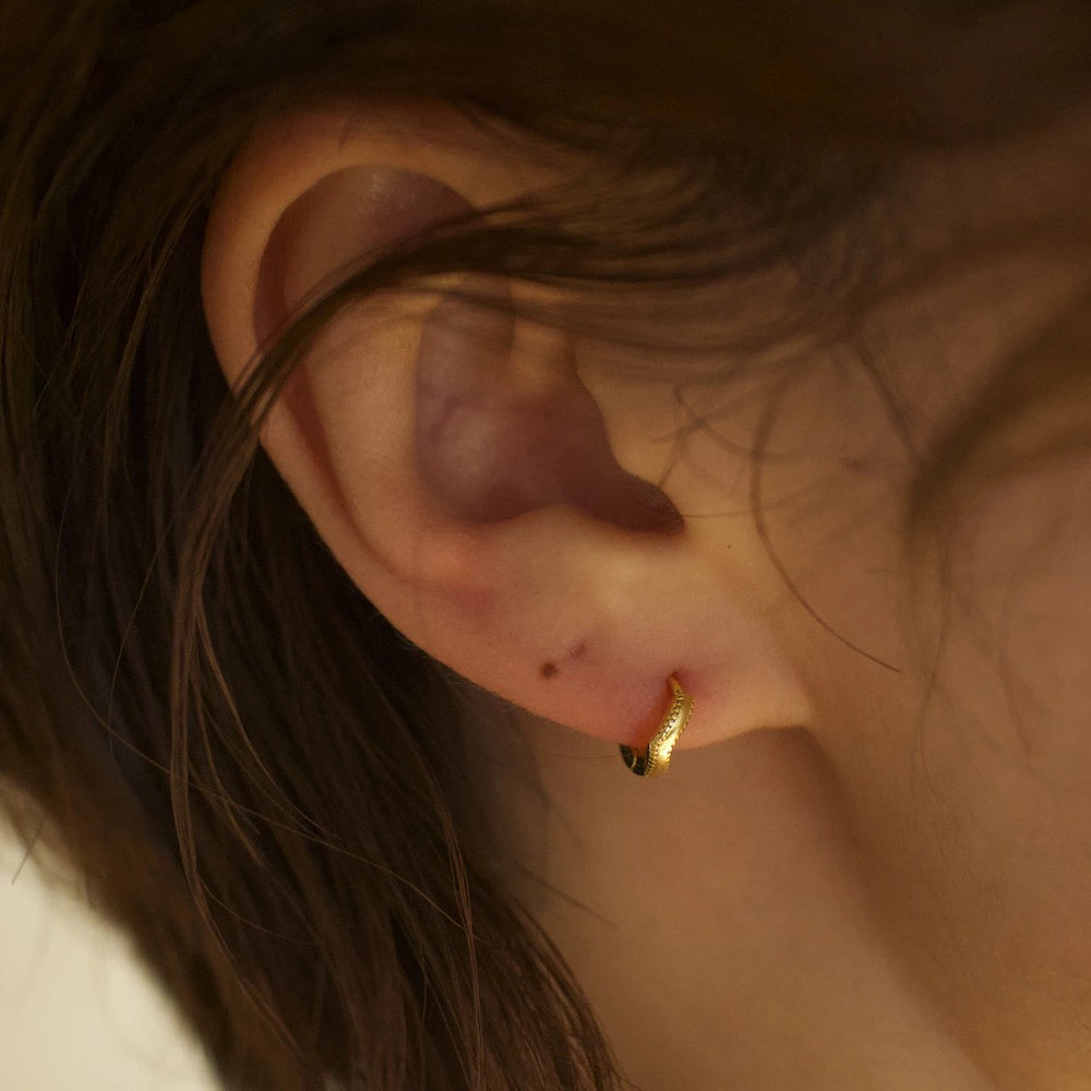 P348 silver925 v-shaped minimum hoop pierce