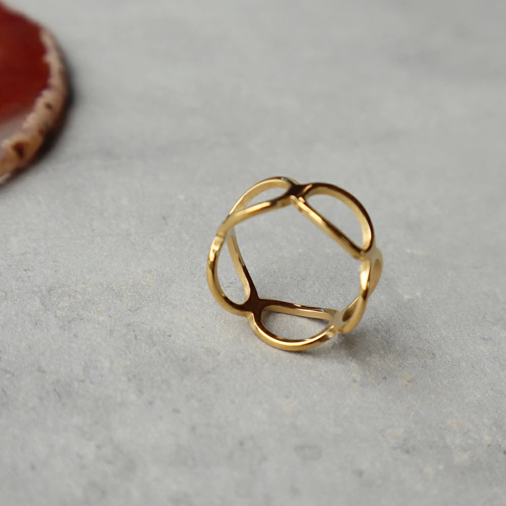 R099 stainless circle line ring