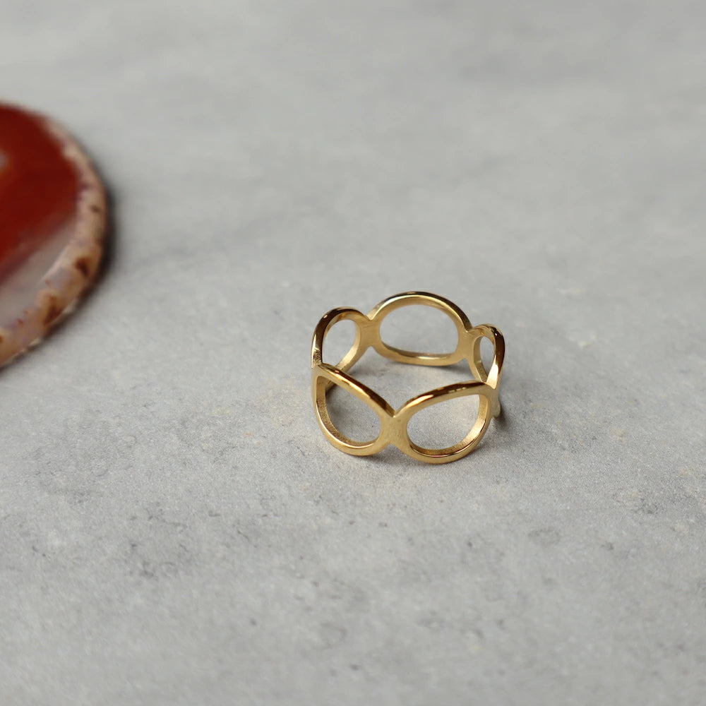 R099 stainless circle line ring