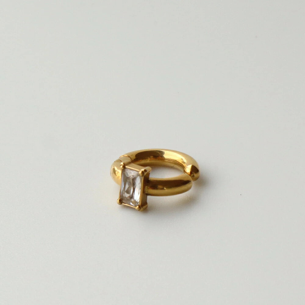 C145 stainless joint square earcuff