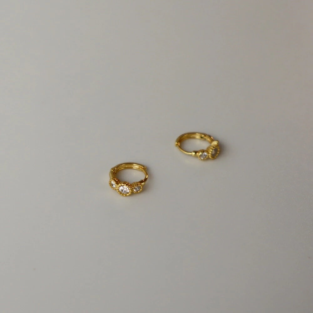 P272 silver925 zircon stone minimum hoop pierce