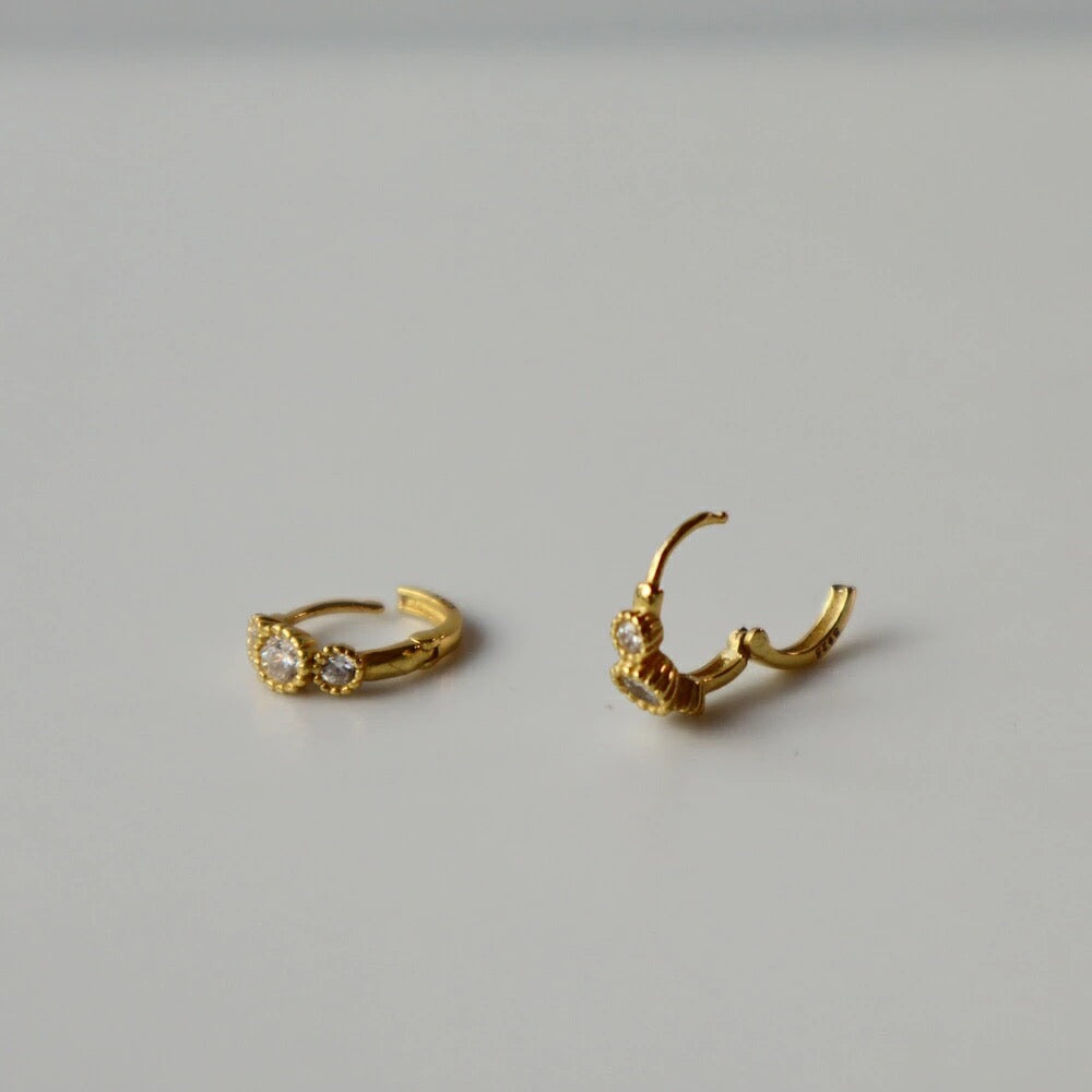 P272 silver925 zircon stone minimum hoop pierce