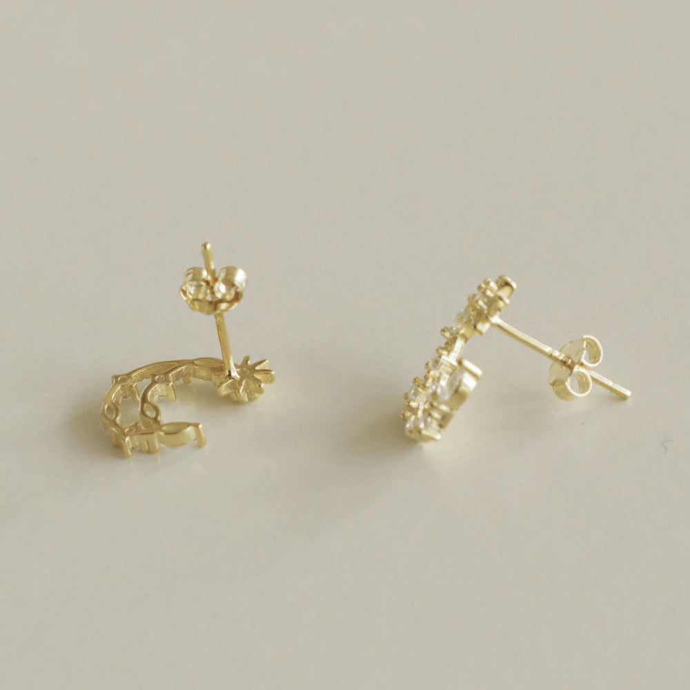P363 silver925 moon zircon minimum pierce