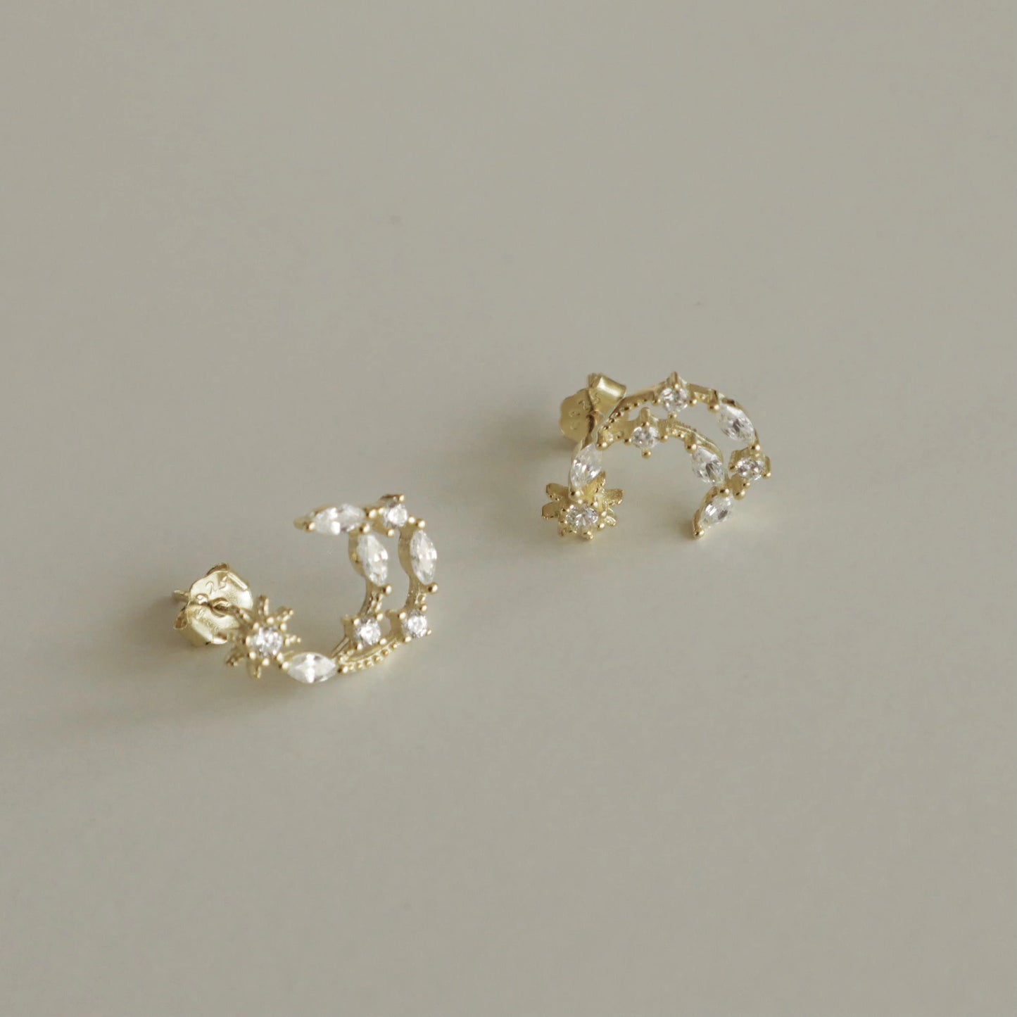 P363 silver925 moon zircon minimum pierce