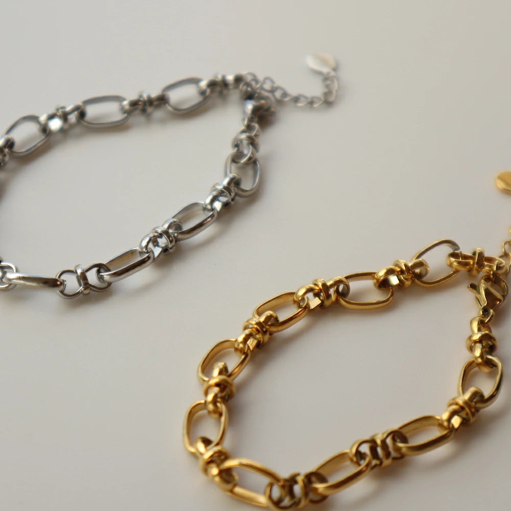 N035 stainless escargot chain bracelet