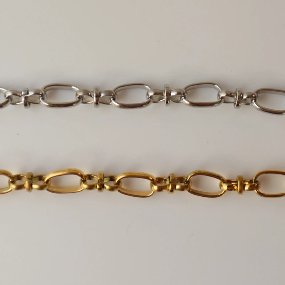 N035 stainless escargot chain bracelet