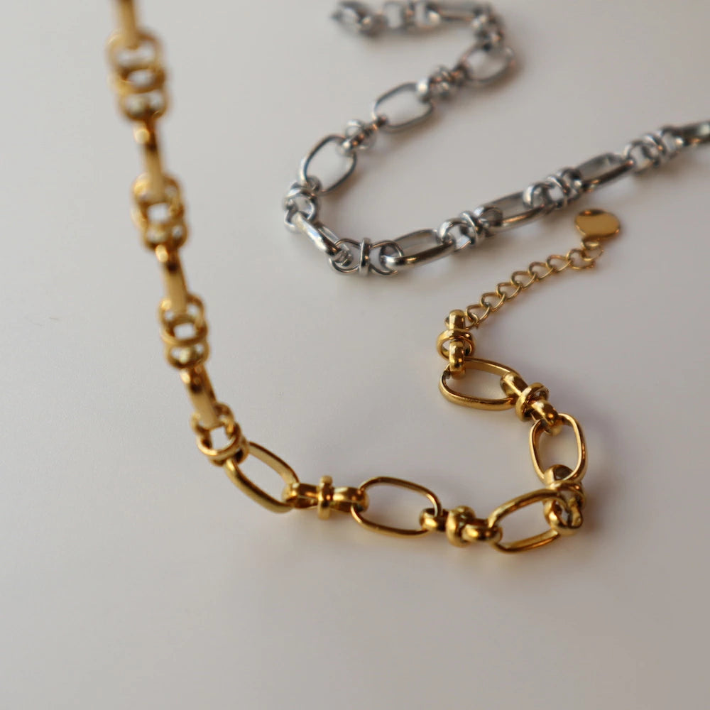 N035 stainless escargot chain bracelet