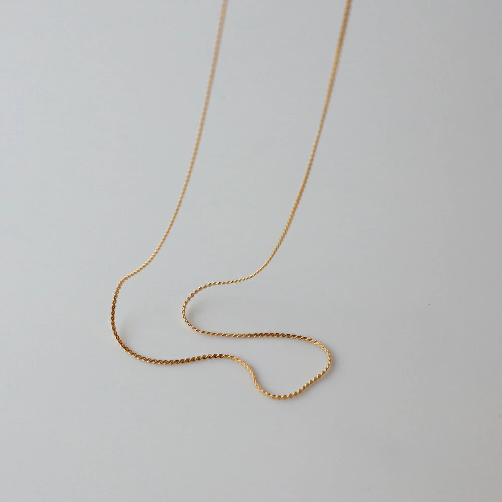 N163 stainless slim necklace