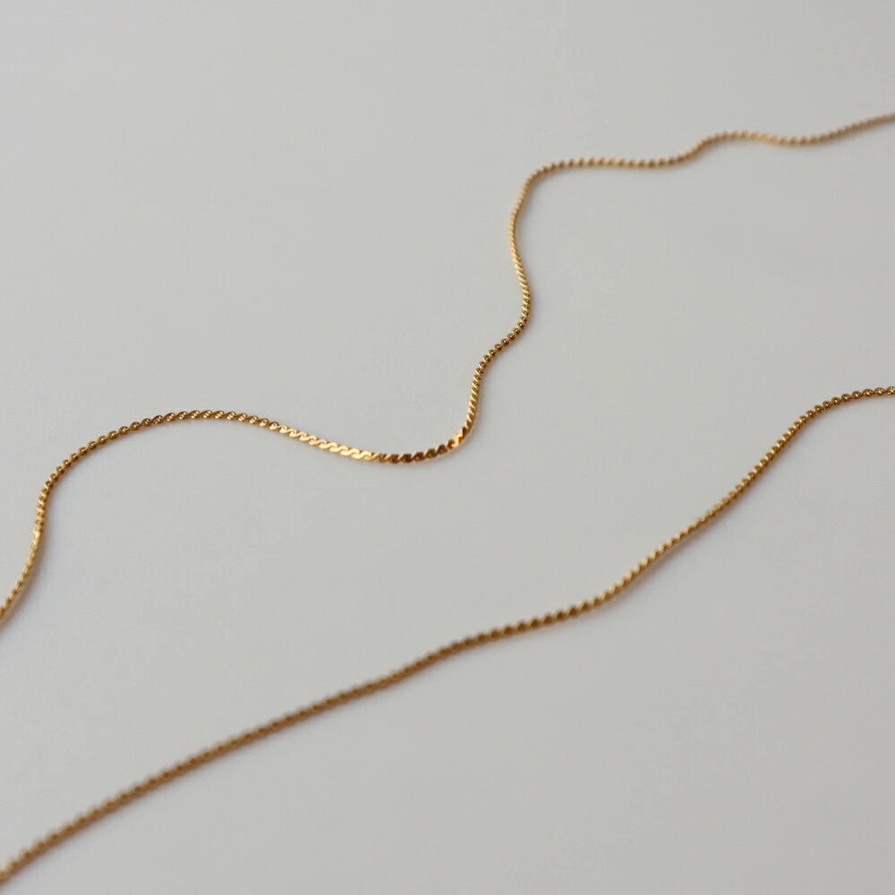 N163 stainless slim necklace