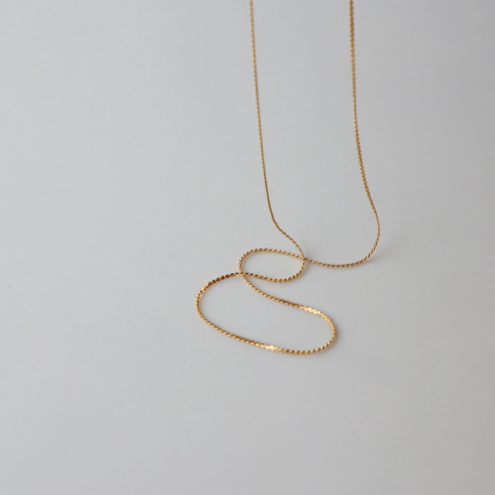 N163 stainless slim necklace