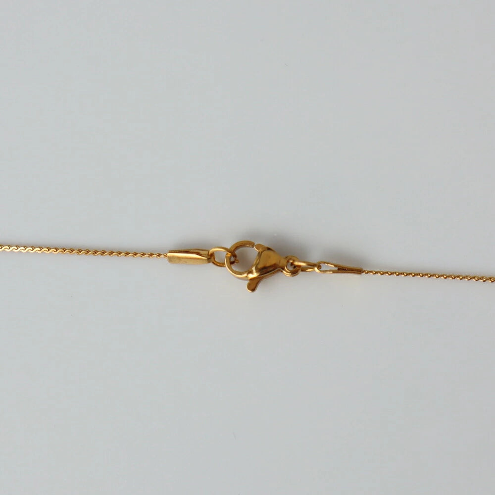 N163 stainless slim necklace