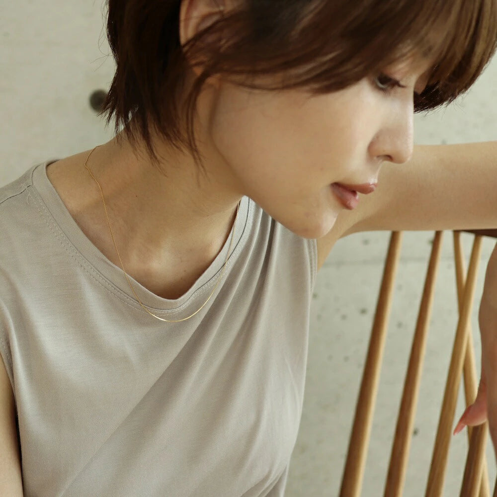 N163 stainless slim necklace