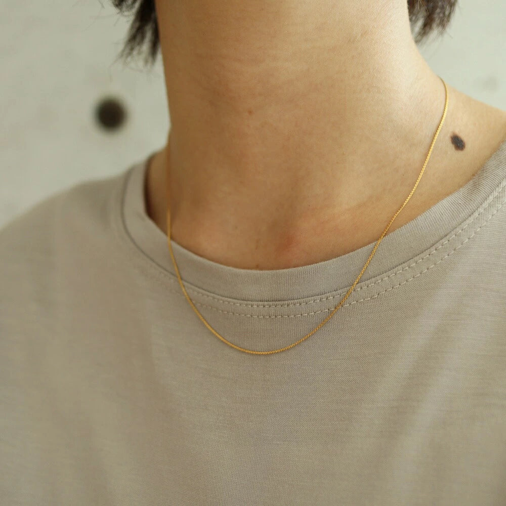 N163 stainless slim necklace
