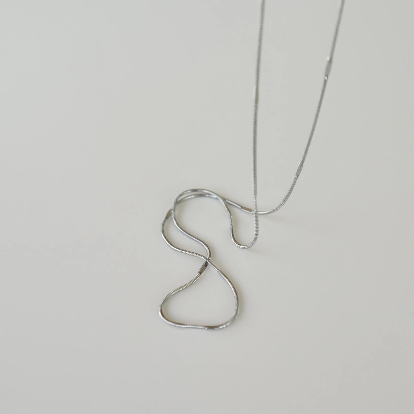 N135 stainless press snake chain necklace