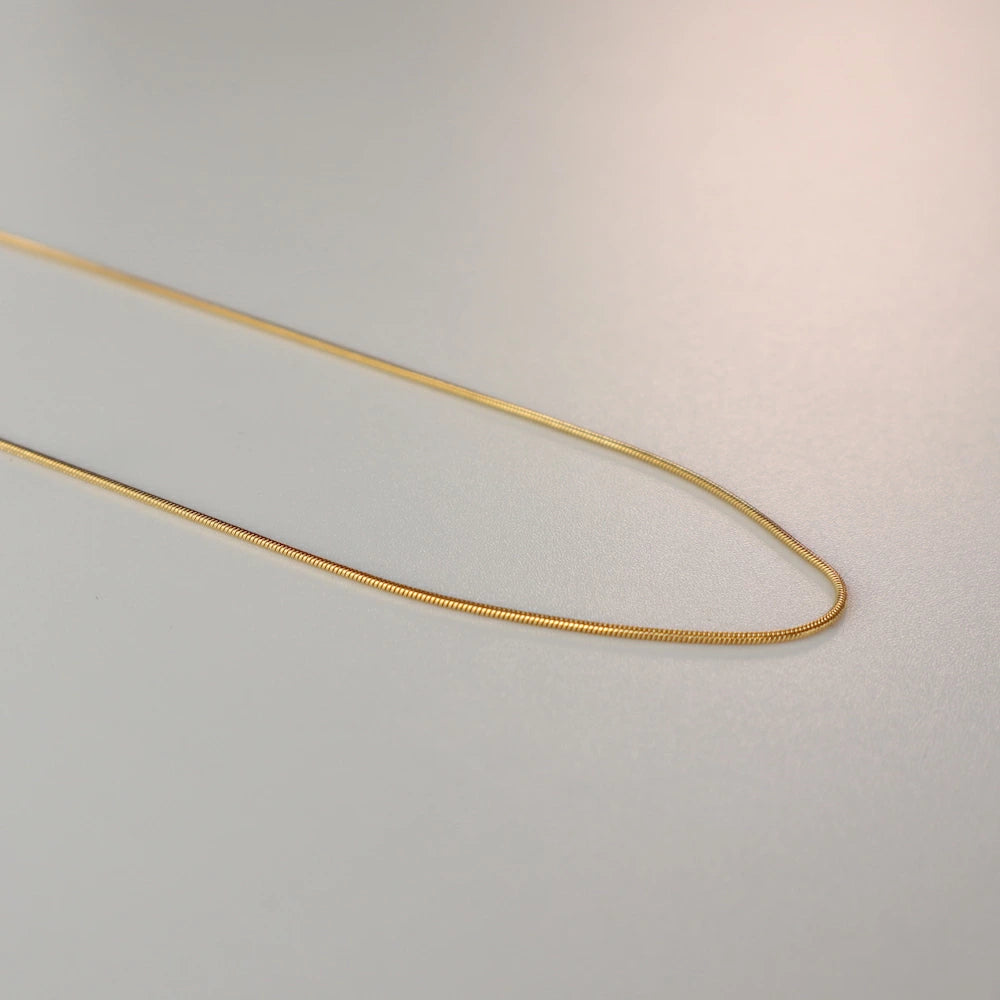 N168 stainless simple snake chain necklace