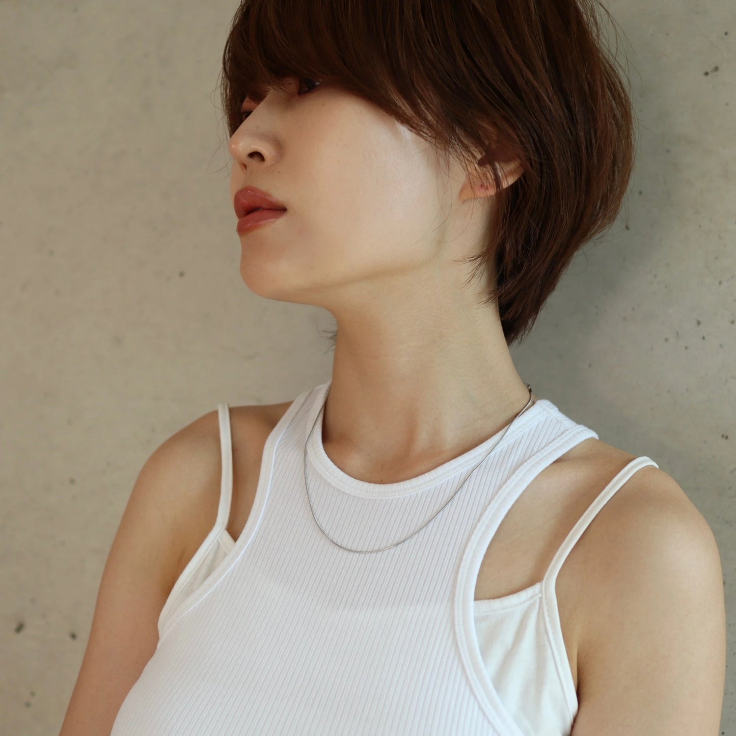 N168 stainless simple snake chain necklace