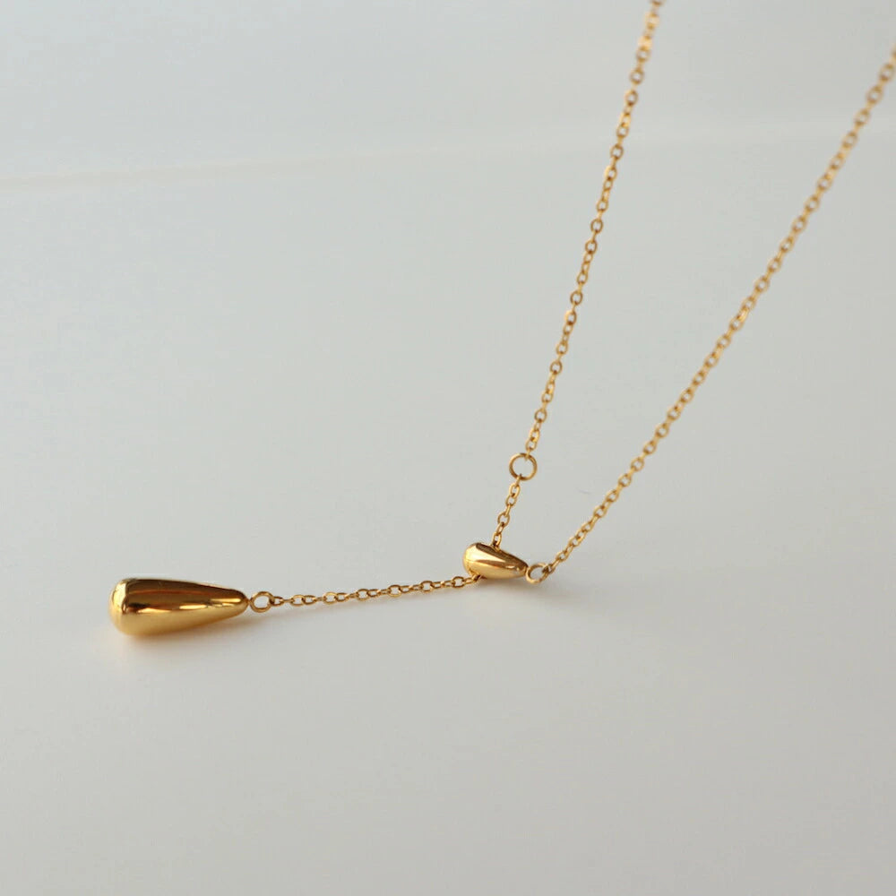 N148 stainless drop necklace