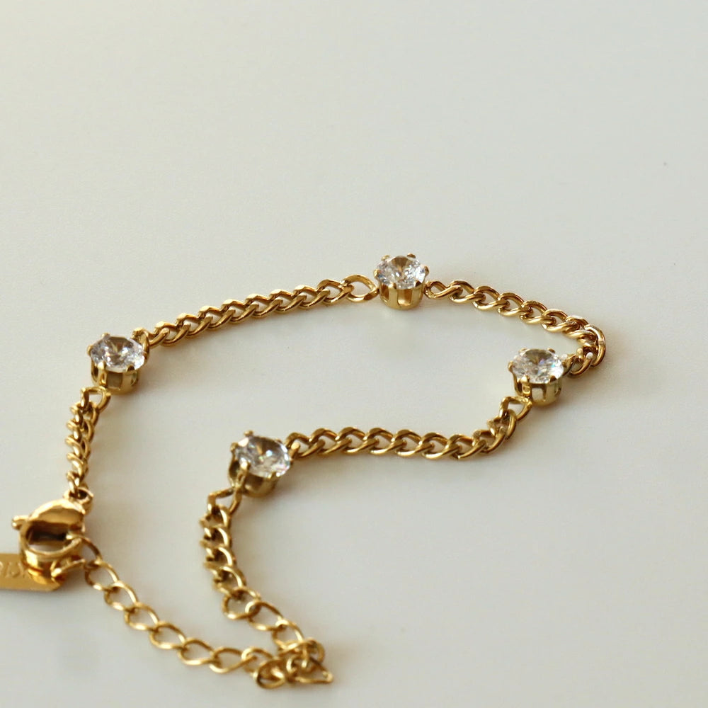 N002 stainless zirconia bracelet