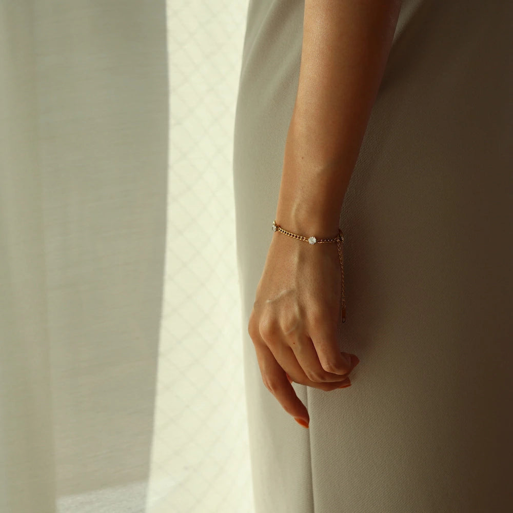 N002 stainless zirconia bracelet