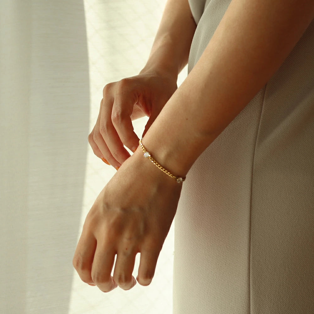 N002 stainless zirconia bracelet