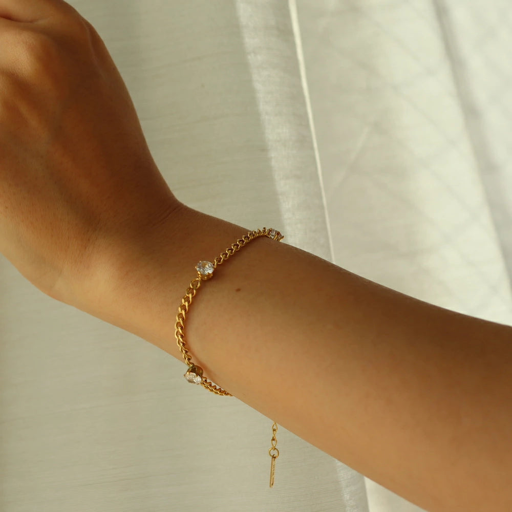 N002 stainless zirconia bracelet