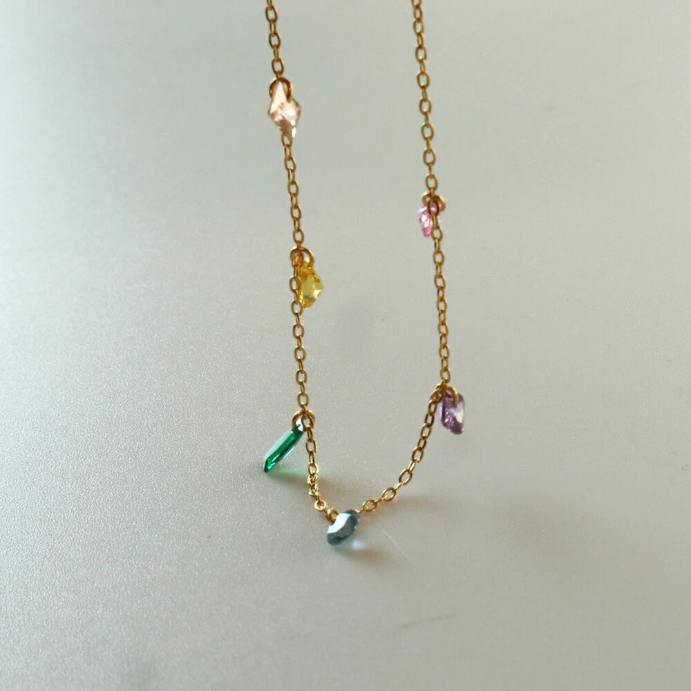 N003 stainless colorful stones bracelet