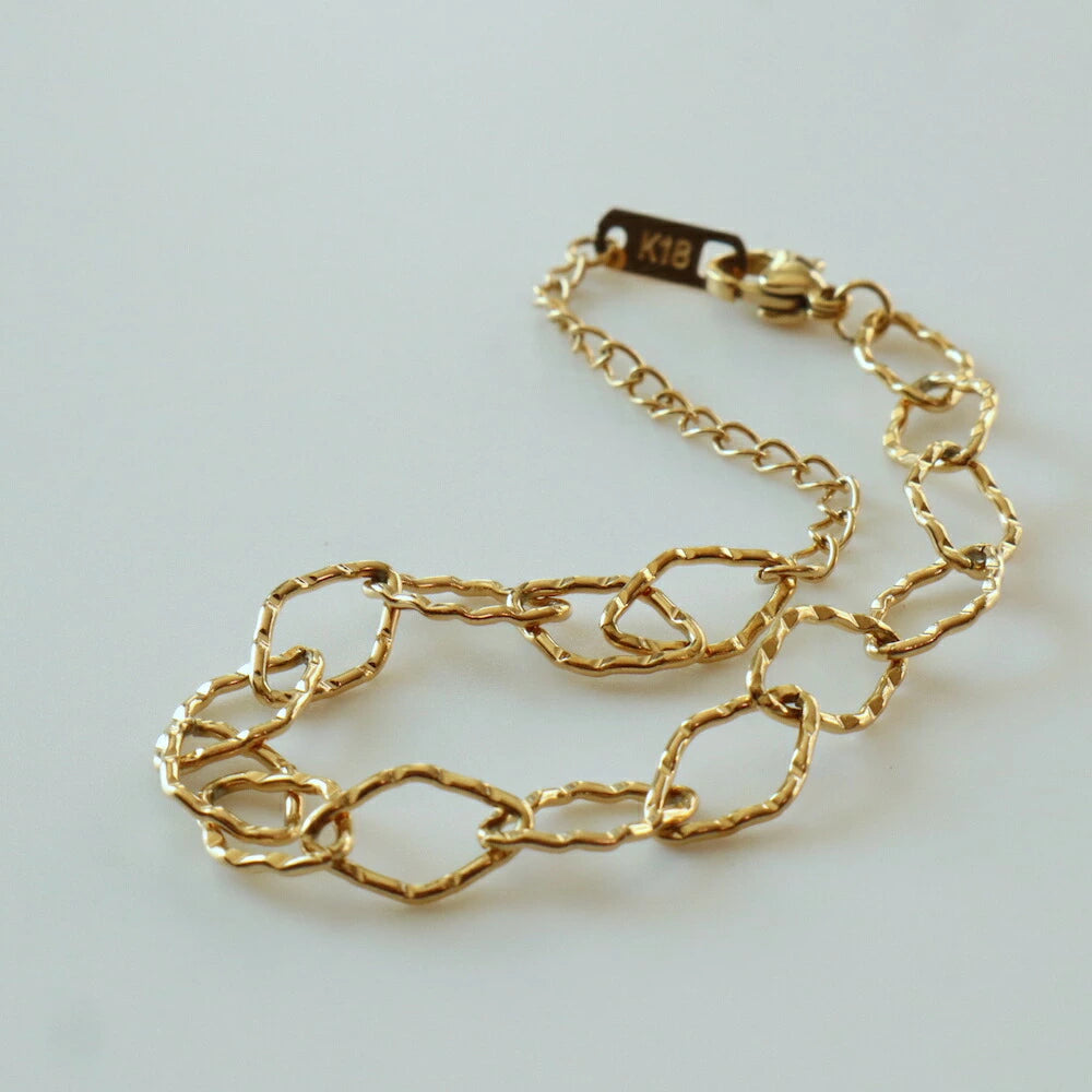 N005 stainless cut HISHI chain bracelet